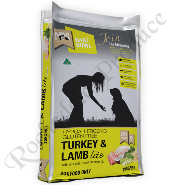 MFM DOG LITE TURKEY LAMB GLF 20KG YELLOW